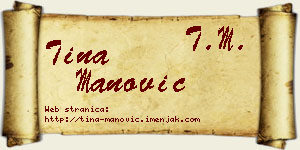 Tina Manović vizit kartica
